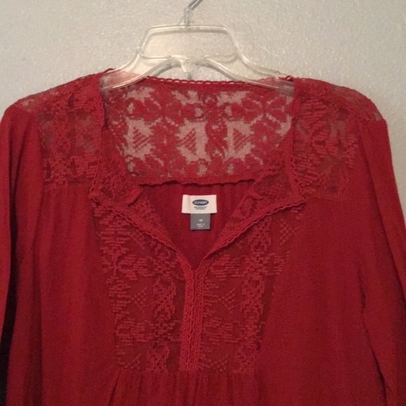 Boho rust-red top - Picture 2 of 3